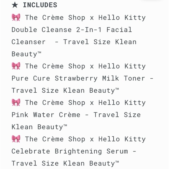 The Cre'me Shop X Hello Kitty Skin Care Essentials | 4 PC Travel Bag - Picture 6 of 7